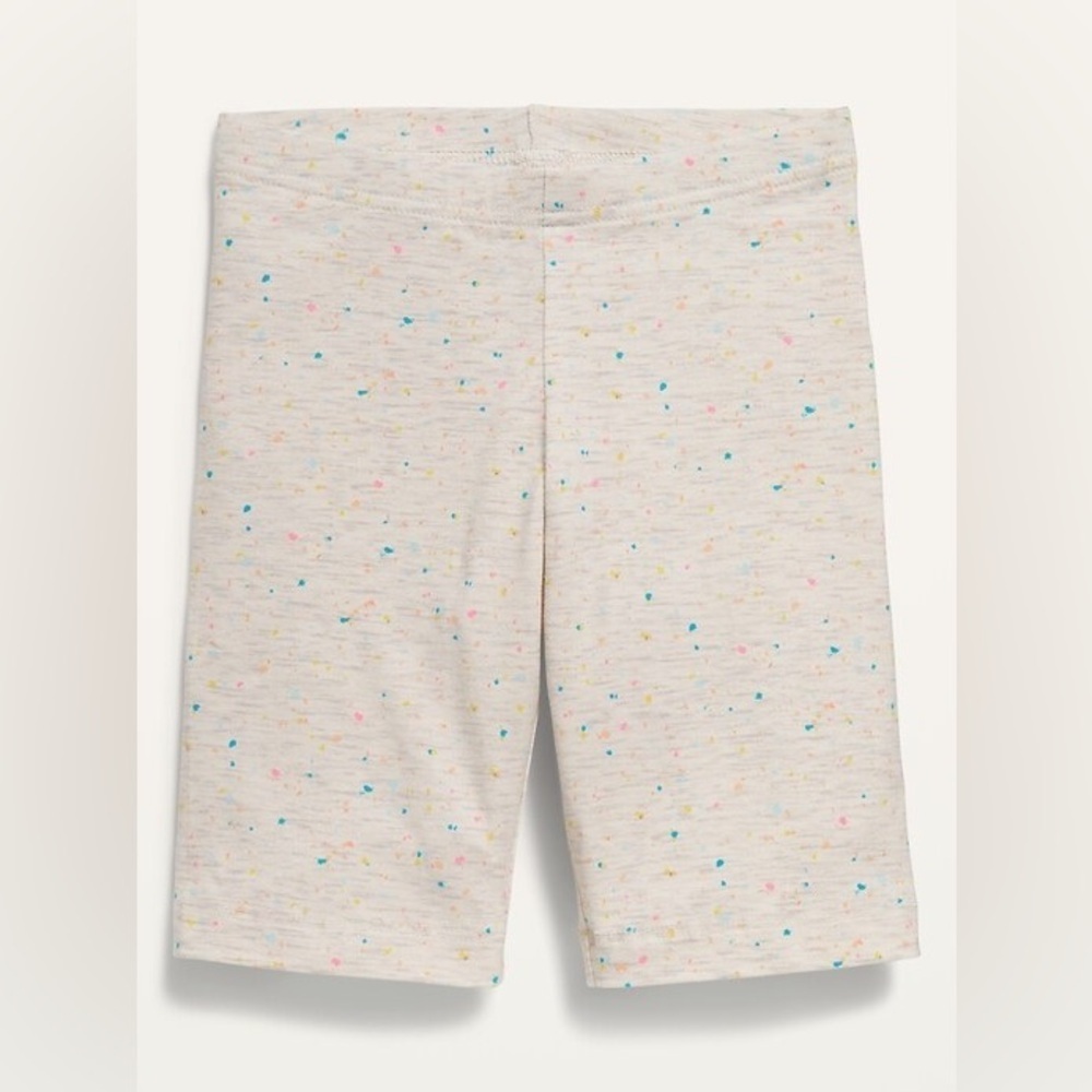 NWOT Old Navy Kids Beige Biker Shorts with Colorful Dots Small 6-7